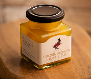 Golden Pickled Quail Eggs
